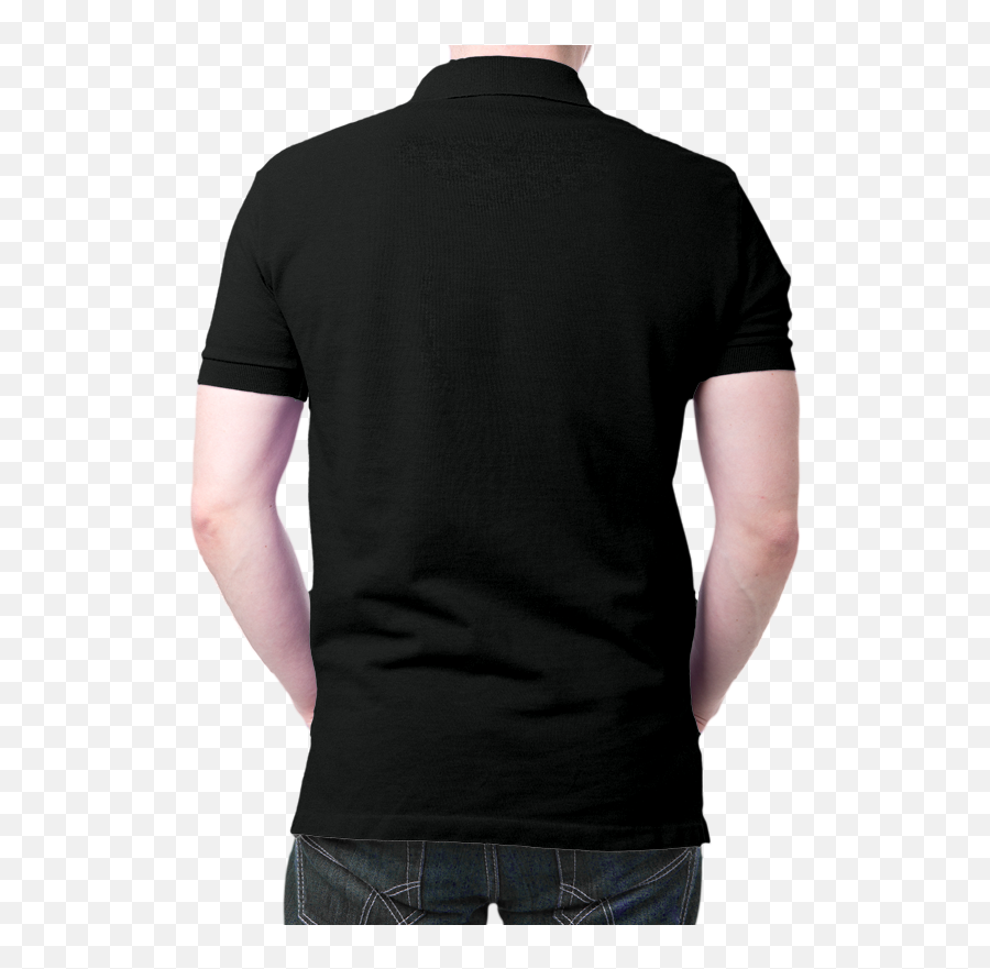 T Shirt Black Polo - Black Polo T Shirt Back Side Emoji,Black T Shirt Template Png