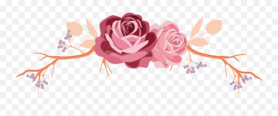 Flowers Rose Roses Leaves Branch Divider Border Emoji,Vintage Roses Png