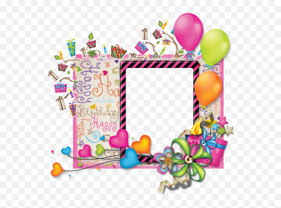 Happy Birthday Frames Images - Clipart Best Emoji,Happy Birthday Frame Png