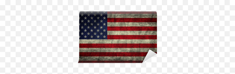 Grunge Usa Flag Wall Mural U2022 Pixers - We Live To Change Emoji,American Flag Png Transparent