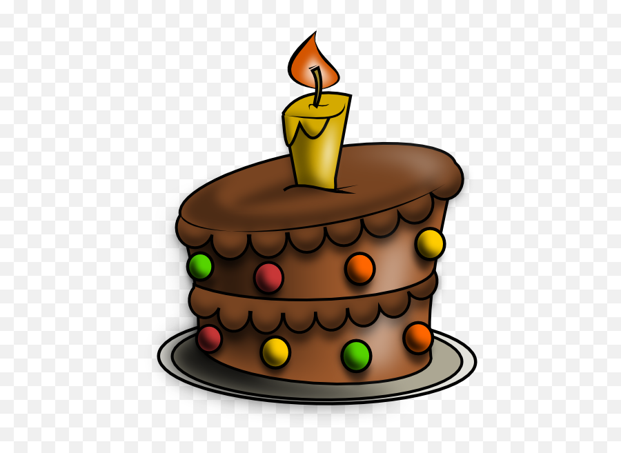 Chocolate Cake Clipart - Cute Birthday Cake Drawing With Color Emoji,Cake Clipart