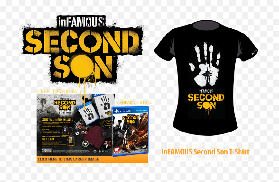 Infamous Second Son - Playstation 4 Ps4 Console Full Emoji,Playstation Logo Shirt