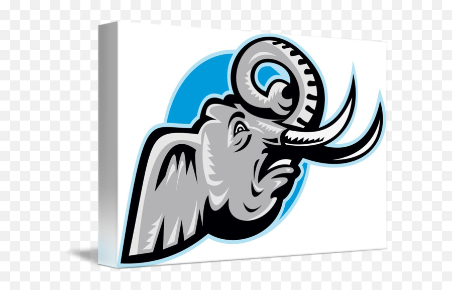 Angry African Bull Elephant Head By Aloysius Patrimonio Emoji,Bull Head Logo