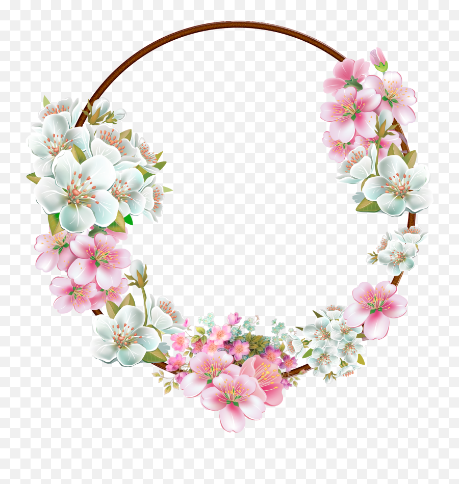 Download Flower Border Png Flower - Frame Transparent Flower Border Png Emoji,Flower Border Png