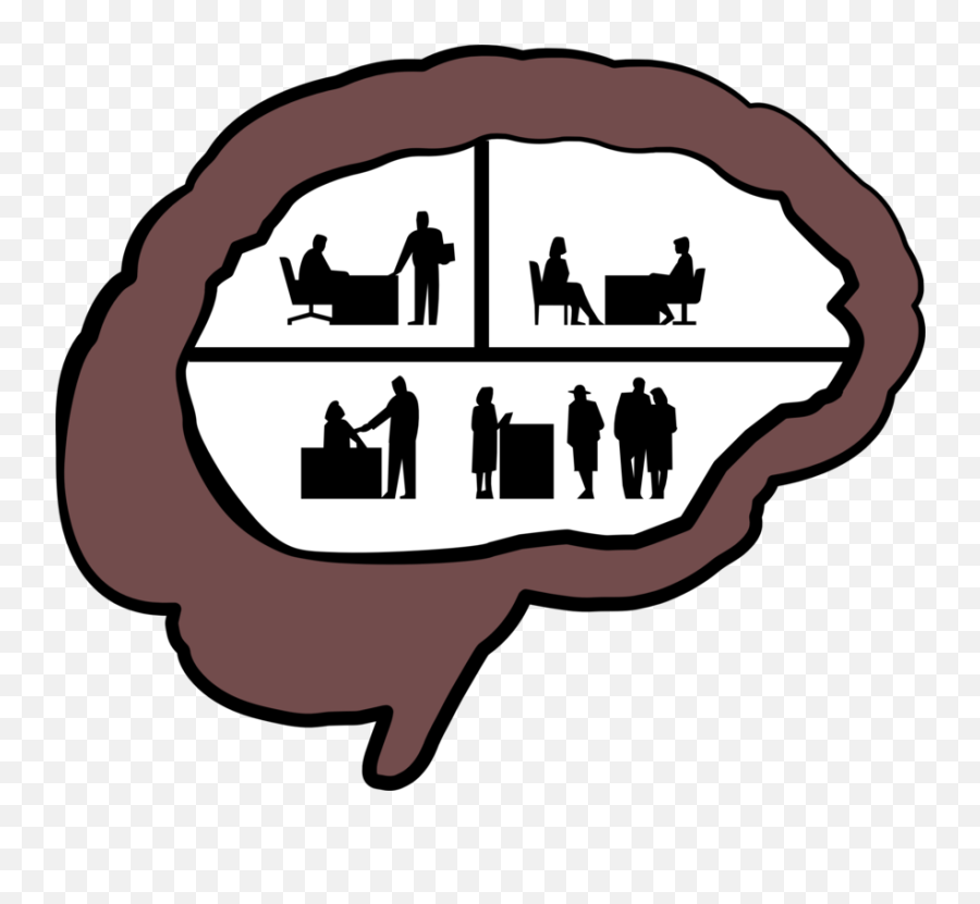 Human Behaviorrecreationsilhouette Png Clipart - Royalty Compartmentalize Clipart Emoji,Brain Clipart Png