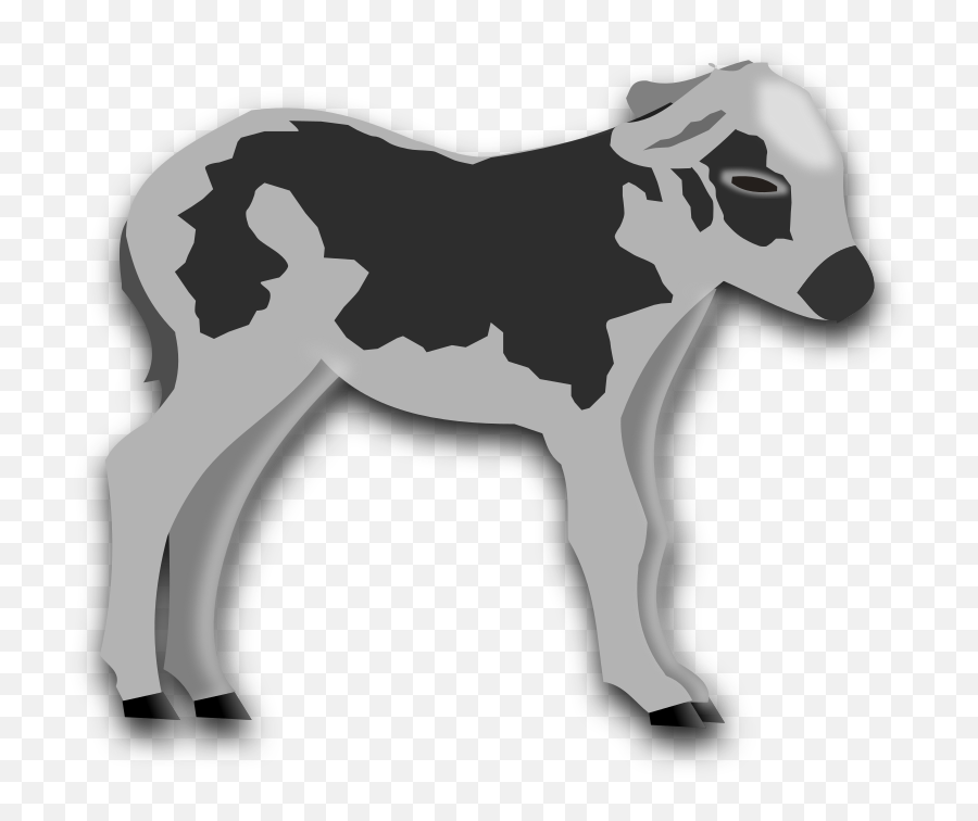 Black And White Calf Clip Art Image - Clipsafari Becerro Icono Emoji,Farm Animals Clipart Black And White