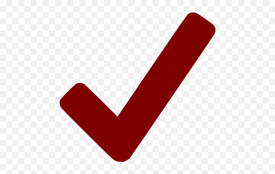Maroon Checkmark Icon - Icon Black Check Mark Emoji,Red Check Mark Png