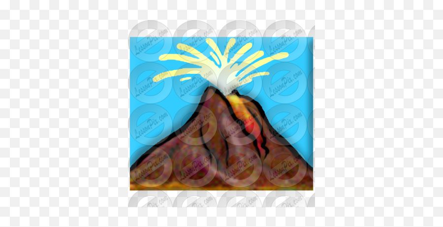 Volcano Picture For Classroom Therapy Use - Great Volcano Fruit Emoji,Volcano Clipart