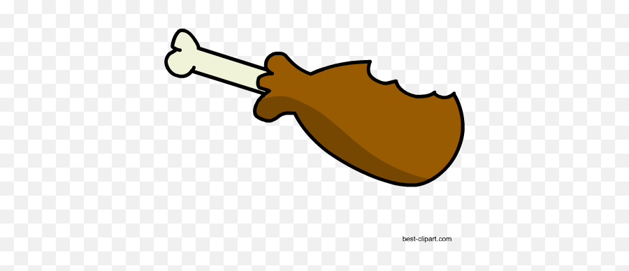Download Hd Half Eaten Turkey Leg Clip Art - Cooked Steak Turkey Leg Free Clip Art Emoji,Steak Clipart