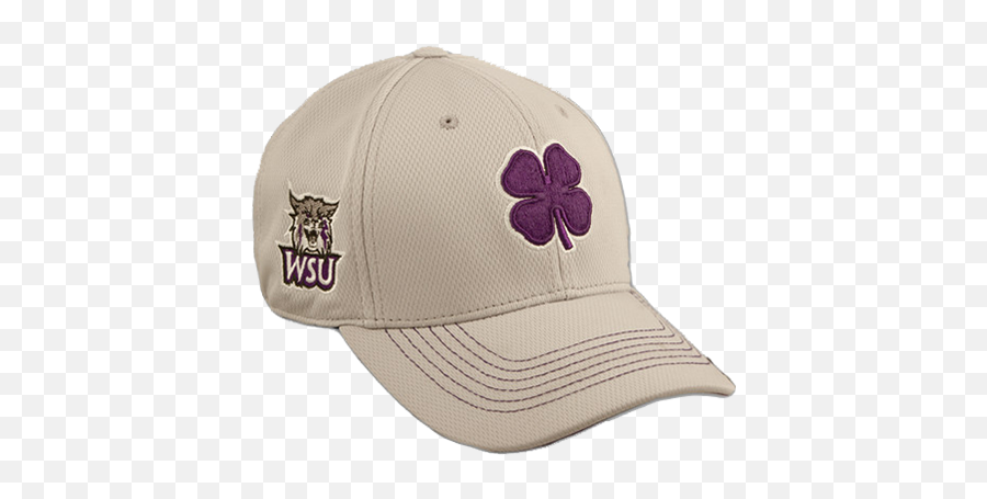 Wsu Premium Fitted Hats Purple And Black Wsu - Linkedin Round Emoji,Wsu Logo