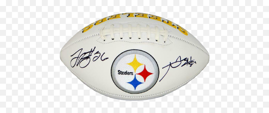 Leveon Bellantonio Brown Pittsburgh Steelers Signed Pittsburgh Steelers Logo Football Black Jsa Coa Emoji,Steeler Logo Pic