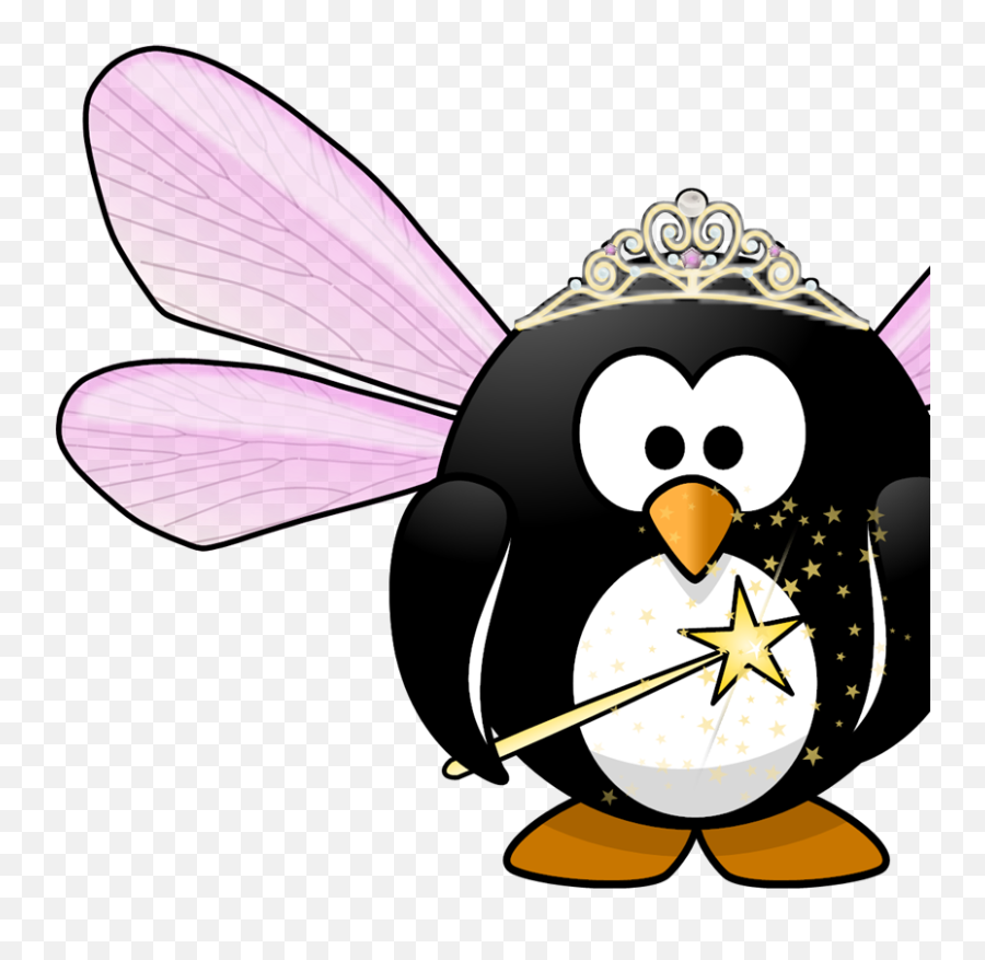 Fairy Penguin Svg Vector Fairy Penguin Clip Art - Svg Clipart Emoji,Fairy Wand Clipart