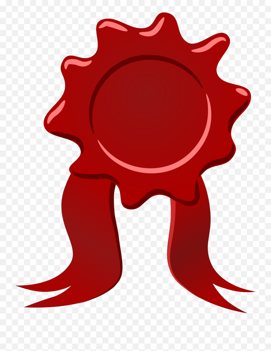 Red Wax Seal Clip Art - Signet Clipart Emoji,Seal Clipart
