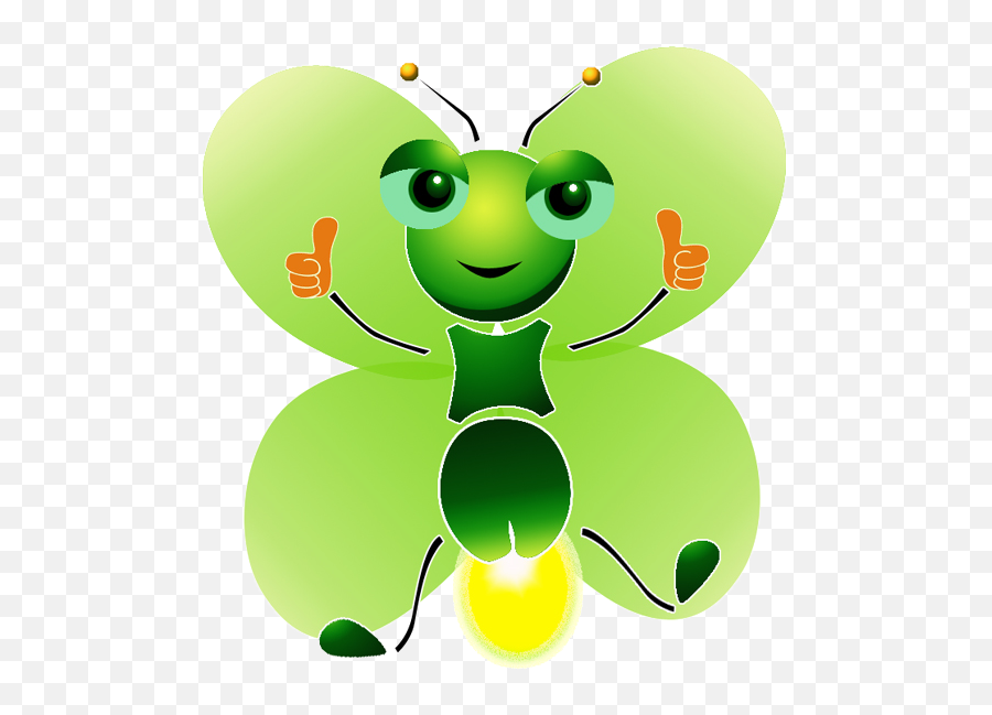 Firefly Clipart Jar Illustration Picture 1102862 Firefly - Green Butterfly Cute Cartoon Emoji,Firefly Clipart