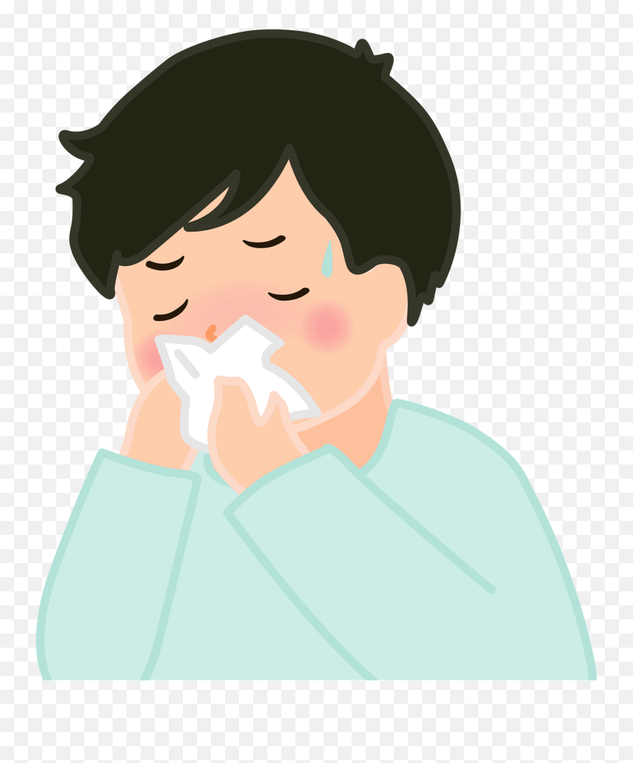 Boy Is Blowing His Nose Clipart - Wipe Your Nose Clip Art Emoji,Nose Clipart