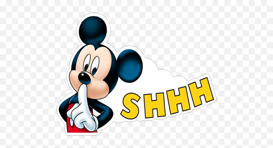 Mickey Mouse Png Images Hd - Mickey Mouse Png Shh Emoji,Shhh Clipart