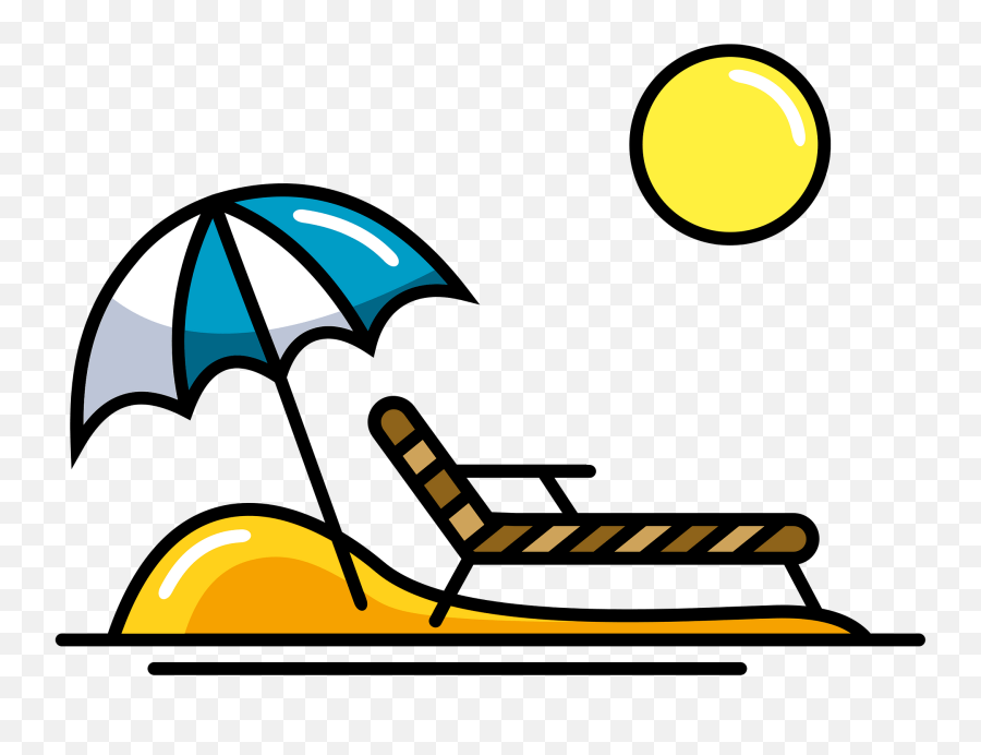 Beach Umbrella Clipart Free Download Transparent Png - Sunlounger Emoji,Beach Umbrella Clipart