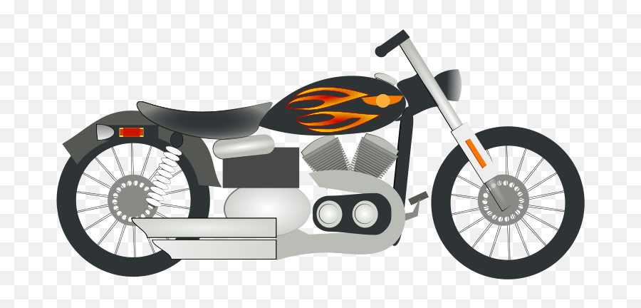 Motorcycle Clip Art Motorcycle Clipart - Cartoon Motorcycle Png Emoji,Nice Clipart