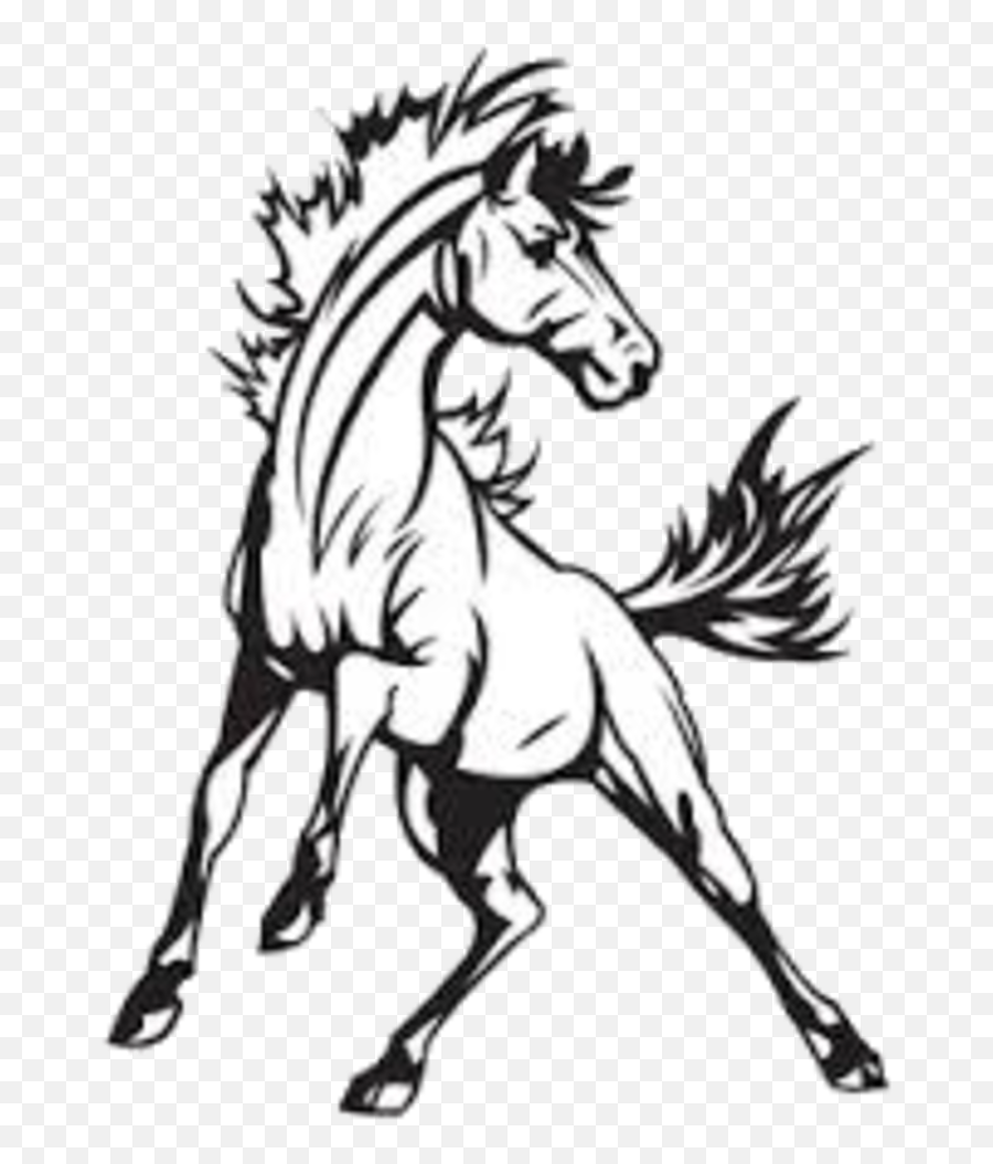 Mustang Mascot - Monticello Ponies Emoji,Mustang Logo Vector