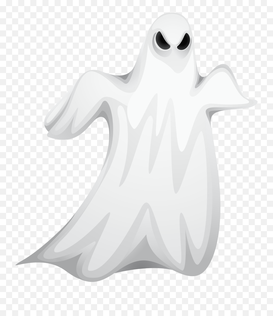 Ghost - Scary Halloween Ghost Png Emoji,Ghost Clipart Black And White