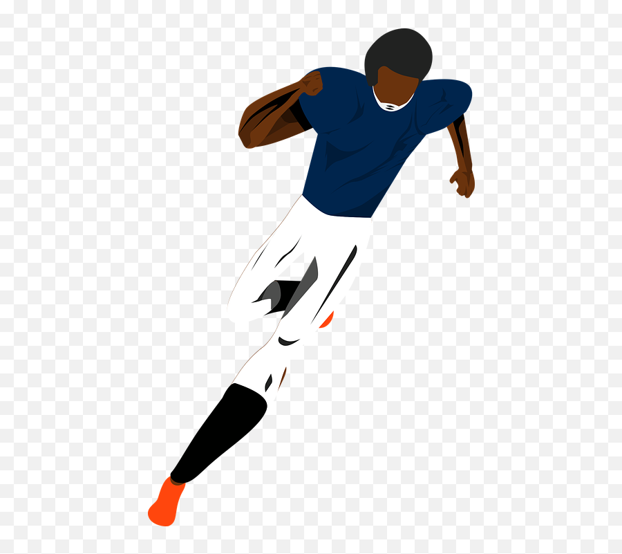 Football Player Running American - Sporty Emoji,Football Player Clipart