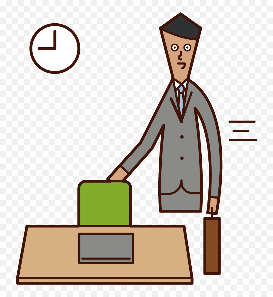 Illustration Of A Person Man Who Comes To Work Free Emoji,Trabajar Clipart