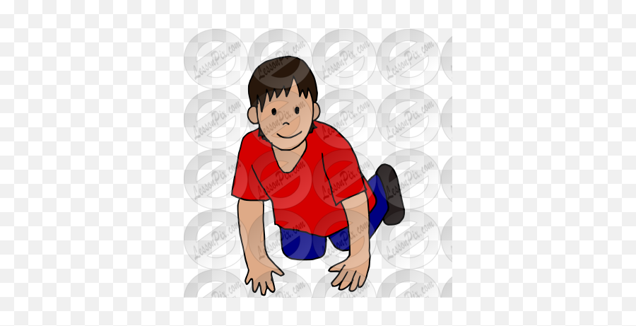 Pete Crawling Picture For Classroom Therapy Use - Great Emoji,Posture Clipart