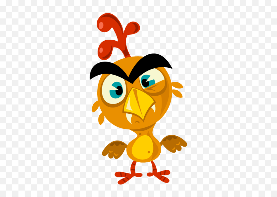 Angry Chicken Games - Cartoon Full Size Png Download Seekpng Emoji,Chicken Cartoon Png