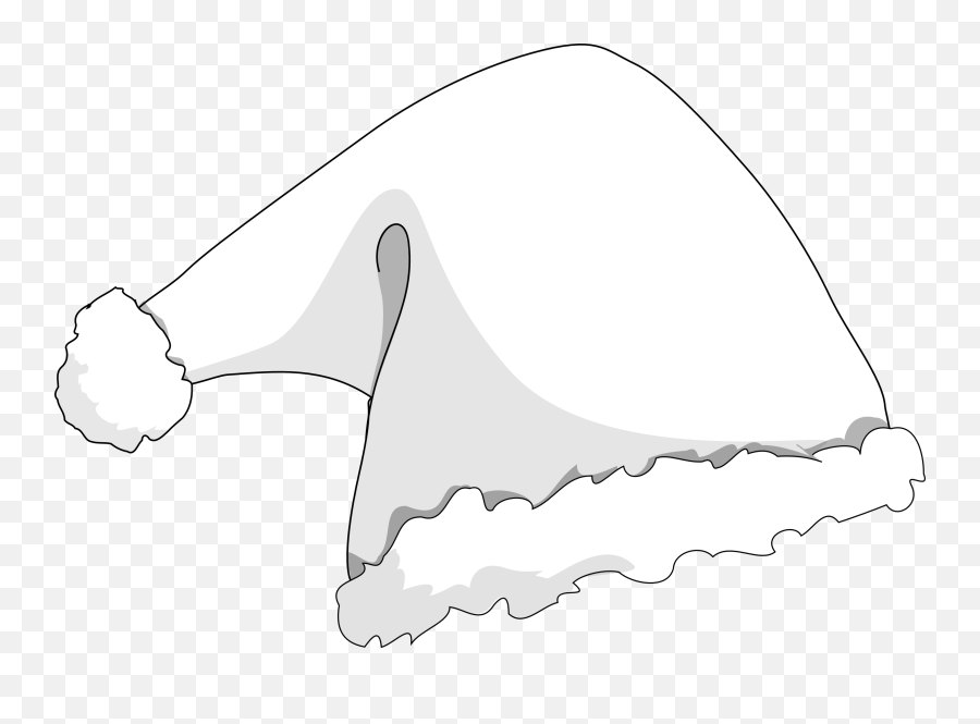 Download Hd Elf Clipart Holiday Hat - Christmas Hat White Transparent Png Elf Hat Black And White Emoji,Christmas Hat Png
