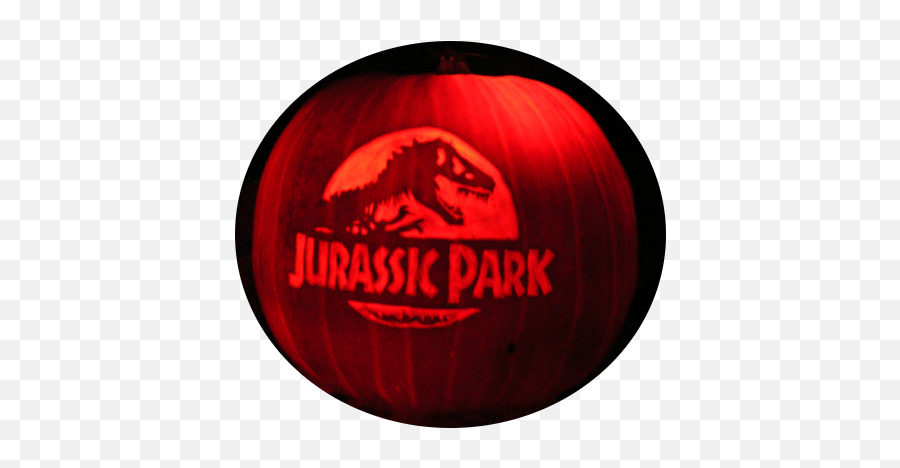 Jp Halloween Pumpkin - 3d Jurassic Park Logo Full Size Png Jurassic Park Emoji,Jurassic Park Logo