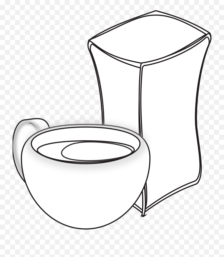 Black And White Drawing Of The Cup And - Serveware Emoji,Vase Clipart