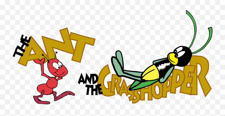 The Ant And The Grasshopper Clipart - Ants And The Grasshopper Png Emoji,Grasshopper Clipart