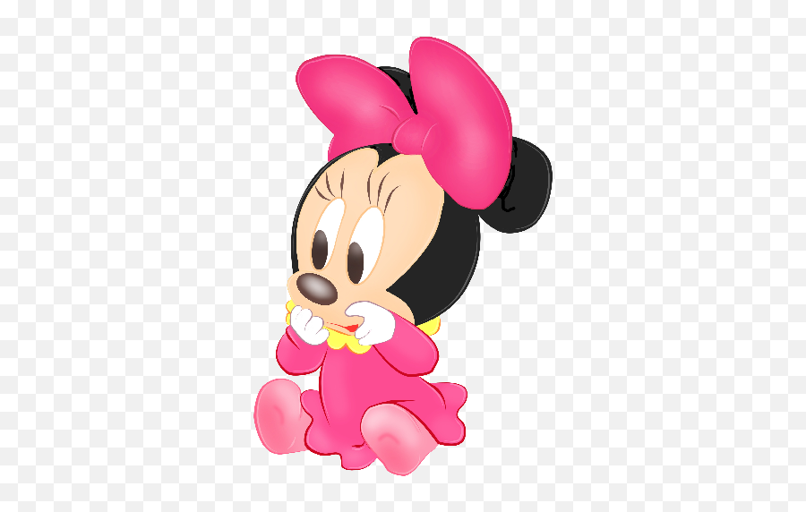 Baby Minnie Mouse With Pink Bowpng 500500 - Minnie Mouse Baby Png Emoji,Minnie Mouse Bow Clipart