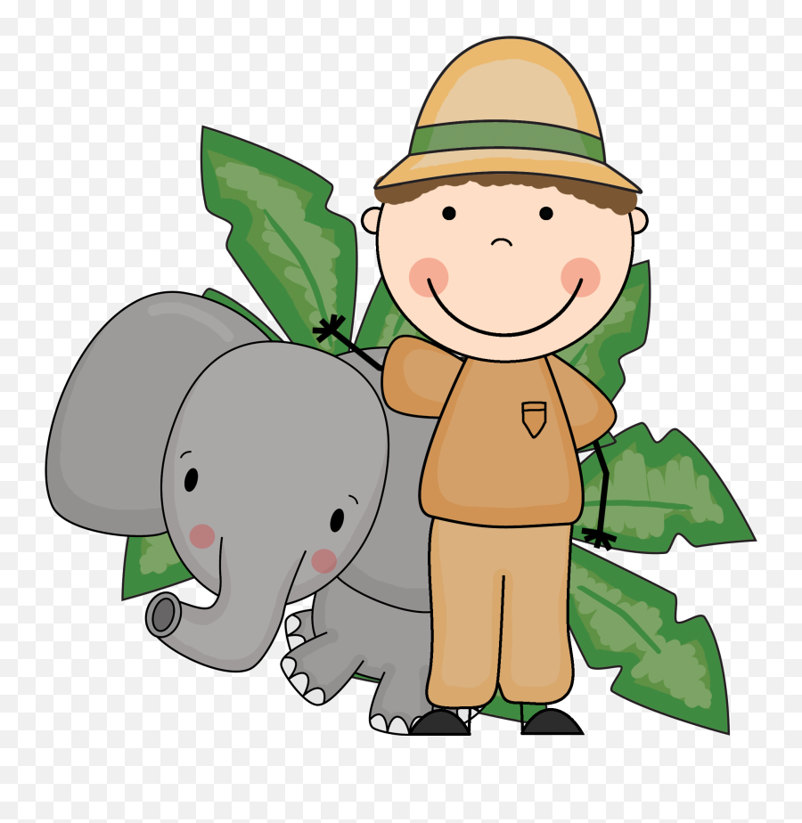 Download Safari Clipart Keeper - Transparent Zoo Keeper Clipart Emoji,Safari Clipart