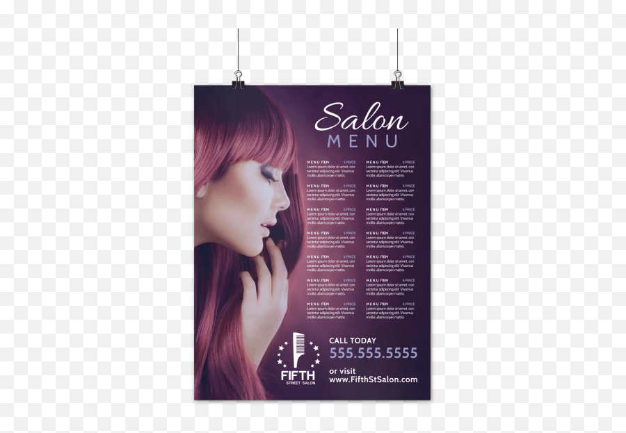 Hair Salon Menu Poster Template Mycreativeshop - Tarpaulin Design For Salon Emoji,Hair Stylist Logo
