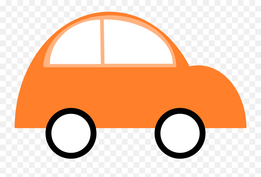 Space Clipart Png - Clipart Car Simple Flat Three Color With Drawing In Orange Colour Emoji,Space Clipart