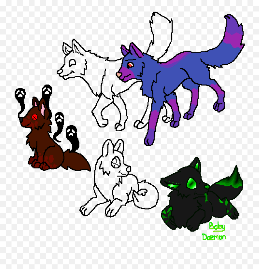 The Purple Wolf Is My First Oc Yay - Pixel Art Clipart Emoji,Yay Clipart