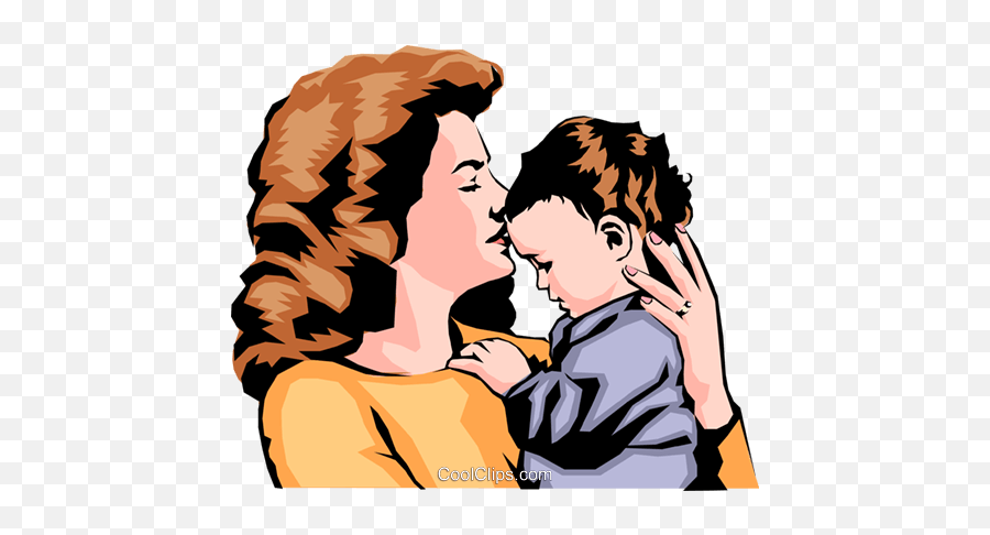 Mother With Child Royalty Free Vector Clip Art Illustration Emoji,Son Clipart