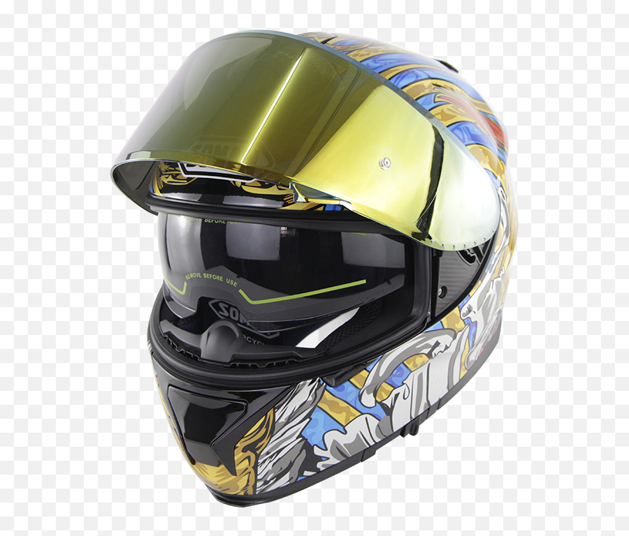 Soman Sm961 Motorcycle Full Face Helmet Ece Dot Standard Four Seasons Double Lens Python Gold Plate Emoji,Gold Dots Png