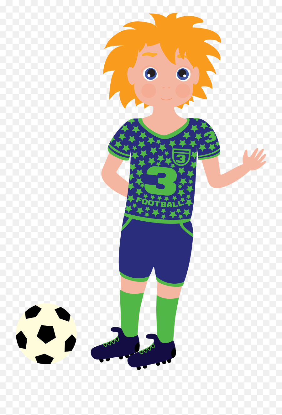 Boy Football Player Clipart - Futbolista Niño Png Emoji,Football Player Clipart