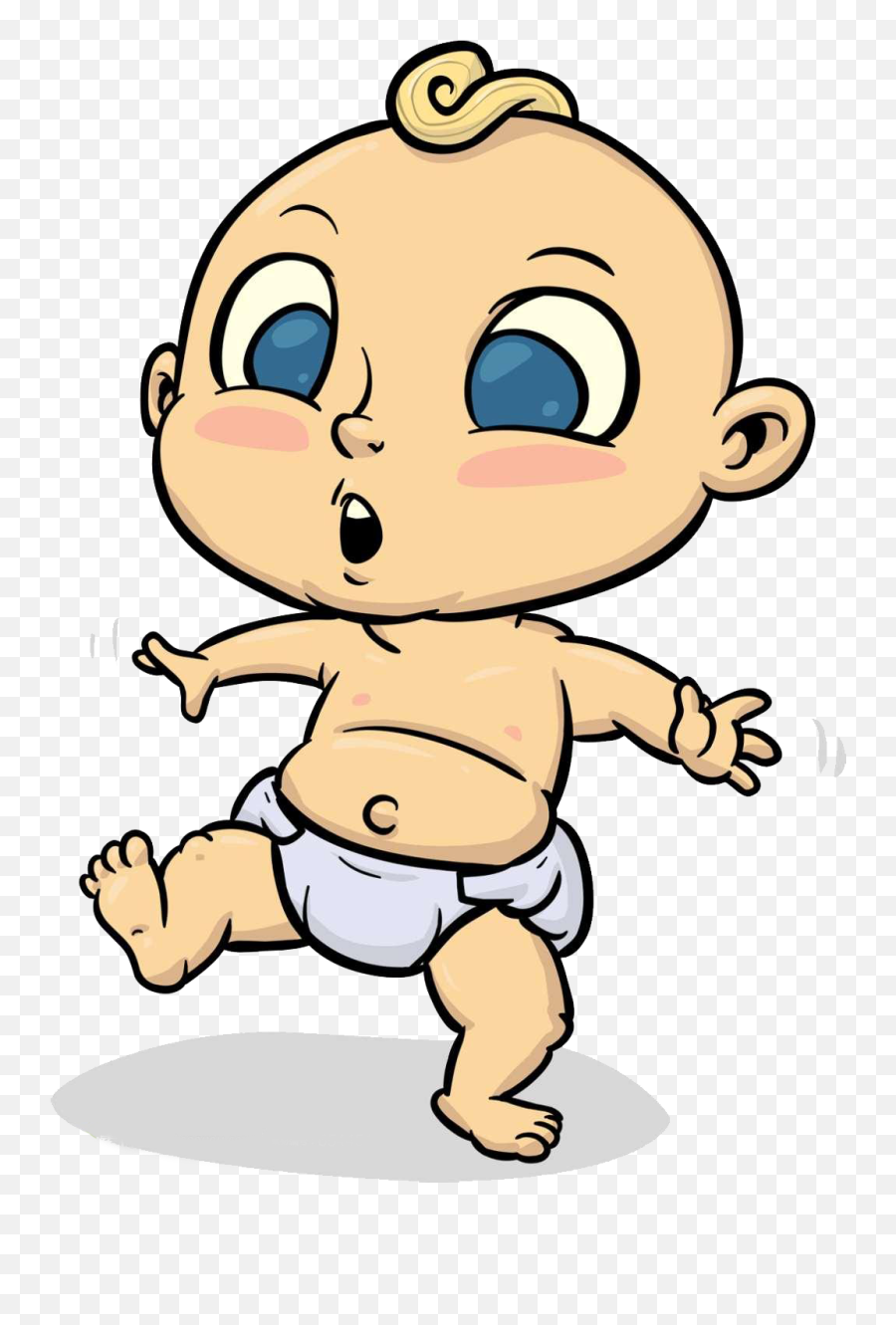 Baby Walking Clip Art - Cartoon Baby Walking Png Download Emoji,Walking Dead Clipart