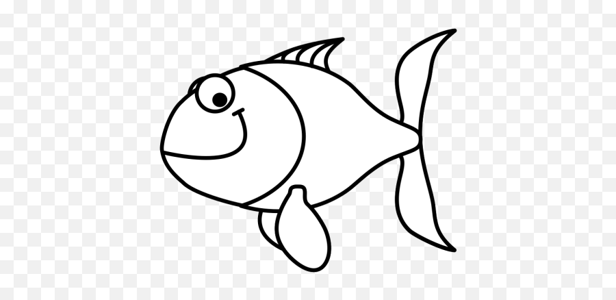 Fish Black And White Png Svg Clip Art For Web - Download Emoji,Fan Clipart Black And White