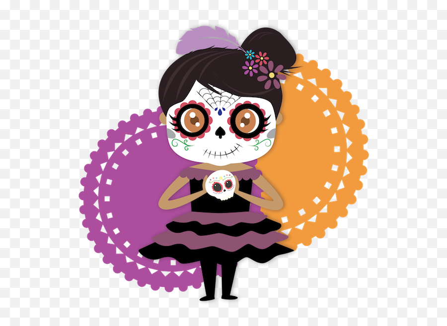 Dulceu0027s Day Of The Dead Messages Sticker - 0 Illustration Emoji,Day Of The Dead Flowers Clipart
