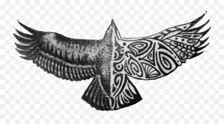Bird Phoenix Tribal Image By Vali Cîrstea Emoji,Kite Black And White Clipart