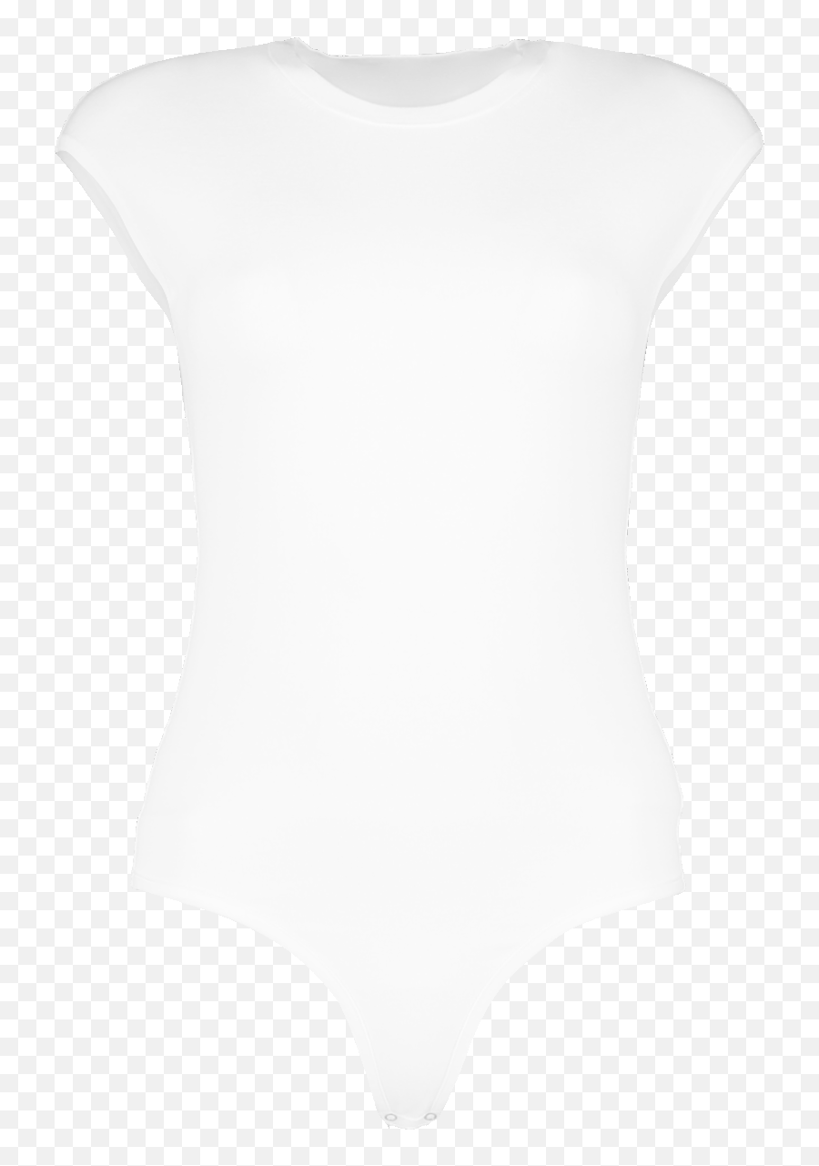 Michael Kors Crewneck Bodysuit In White Modesens Emoji,Swimsuit Clipart Black And White