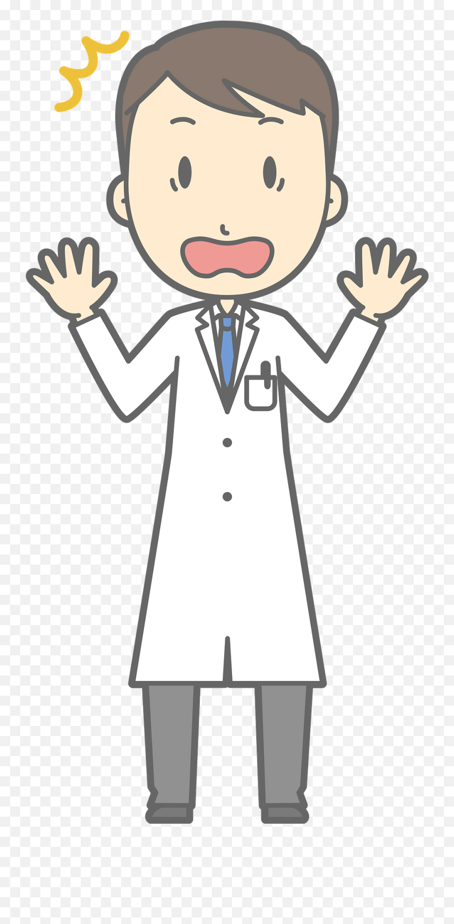 Joel Medical Doctor Is Surprised Clipart Free Download Emoji,Nervousness Clipart