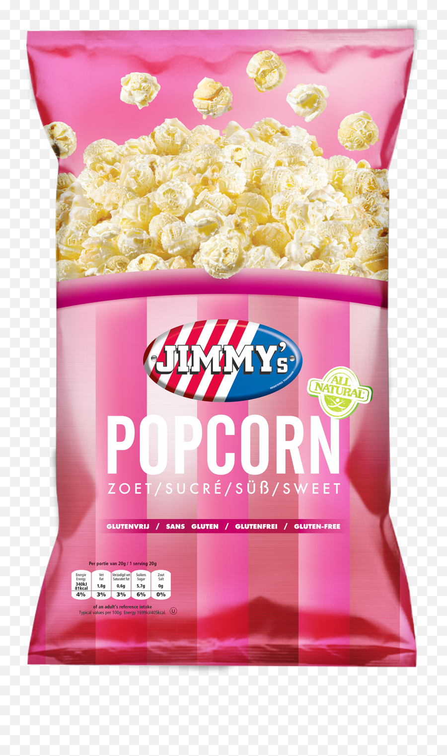 Download Hd Family Bag Sweet Popcorn - Jimmyu0027s Popcorn Sweet Emoji,Popcorn Kernel Png