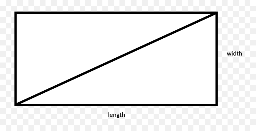 How To Find The Length Of The Diagonal Of A Rectangle Emoji,Diagonal Line Png