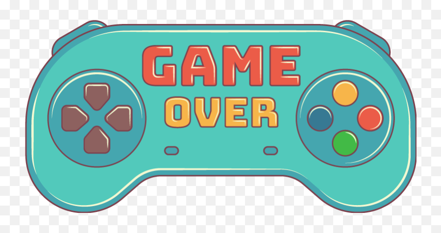 Gaming Game Over Remote Video Game Wall Decal Emoji,Game Over Transparent