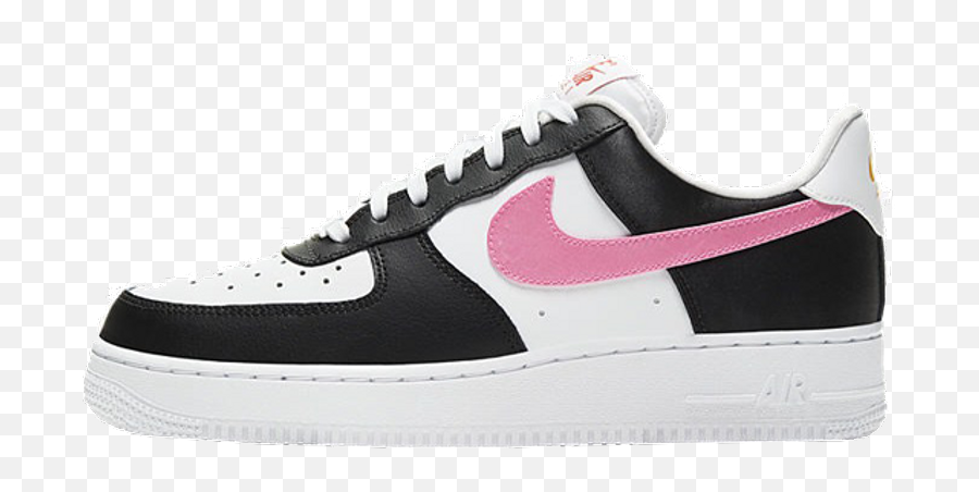 Nike Air Force 1 Low Satin Swoosh Black - Black And Pink Air Force Emoji,Nike Swoosh Png